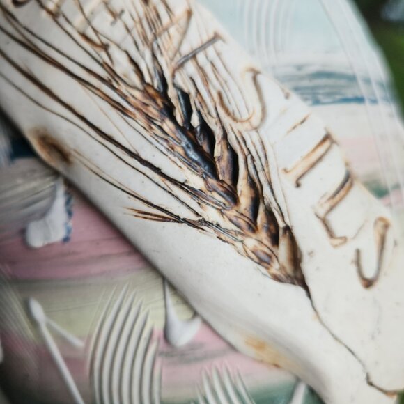 Handmade Ceramic Utensil Jar in Pastels by Sandy Dumba, 7" tall, 5" across - Picture 11 of 12